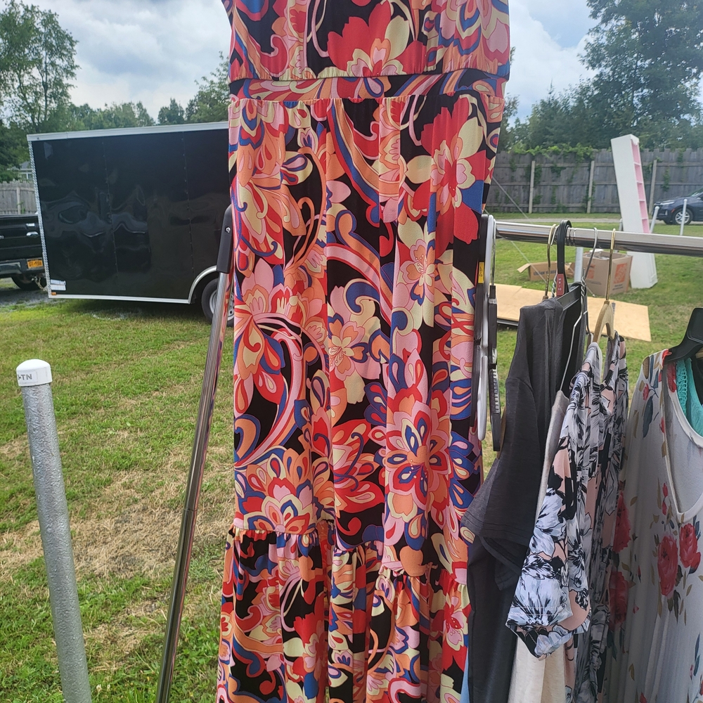 IMAN Multicolor Floral Maxi Dress